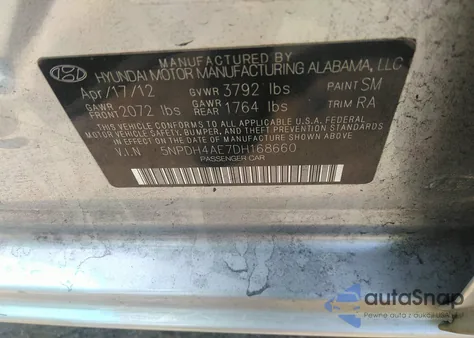 2013 Hyundai Elantra Limited from USA, damaged, VIN 5NPDH4AE7DH168660